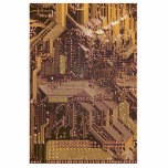 Gold Cyber Circuit Board Tech Art Electronics Photo Sculpture Magnet<br><div class="desc">Unleash your inner tech visionary with our electrifying circuit board art. This isn't just a design; it's a statement. Immerse yourself in the world of innovation with our bold colorways: serene blue, enigmatic purple, opulent gold, or vibrant fuchsia. Each piece is a fusion of art and technology, transforming the complex...</div>