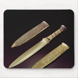 Gold dagger and sheath mouse mat