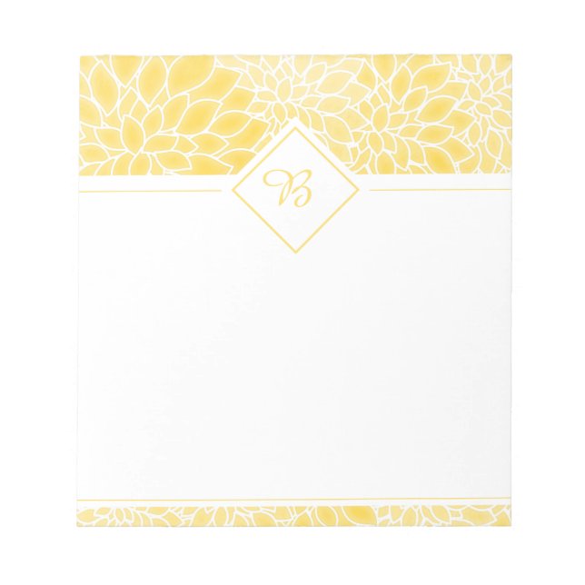 Gold dahlias notepad (Front)