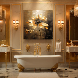 Gold Daisy Canvas Print