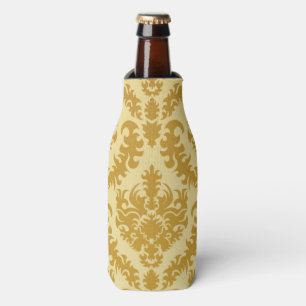 Gold damask bottle cooler