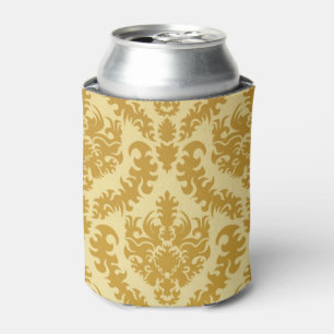 Gold damask can cooler
