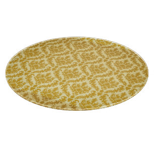 Gold damask cutting board