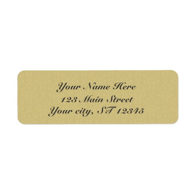Gold Damask elegant script (Front)