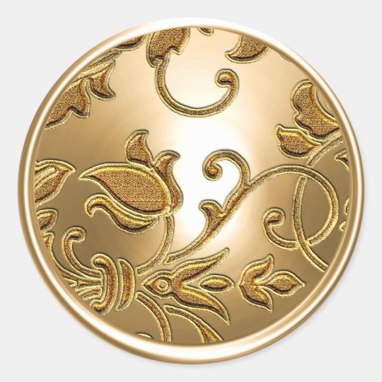 Gold Damask Envelope Seal Zazzle.co.uk