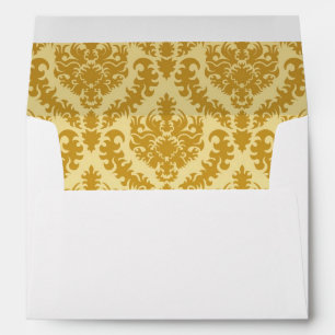 Gold damask envelopes