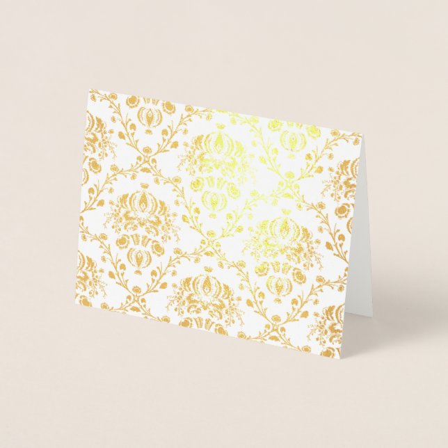 Gold Damask Foil Card (Front)