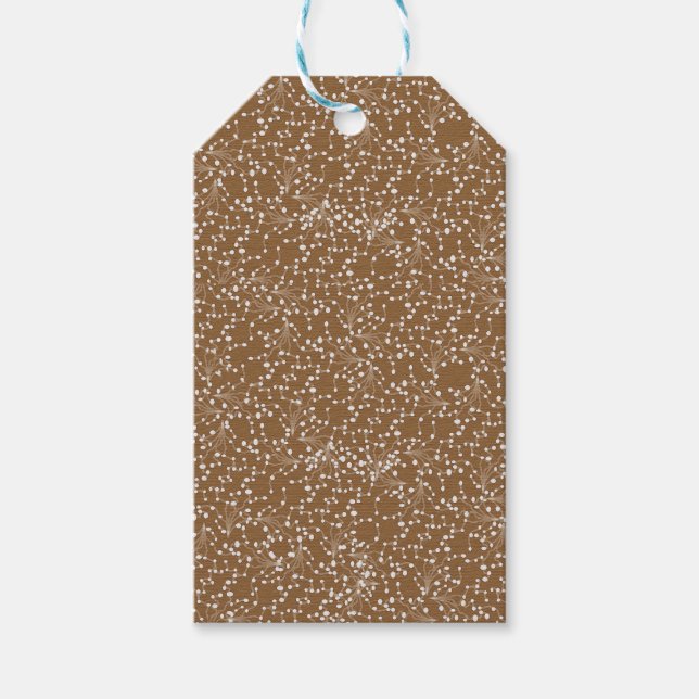 Gold Damask Gift Tag (Front)
