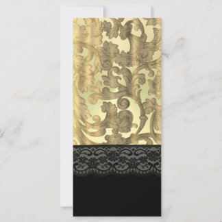 Gold damask & lace