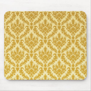 Gold damask mouse mat