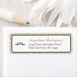 Gold Damask Pattern Graduation