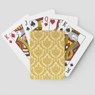 Gold damask playing cards