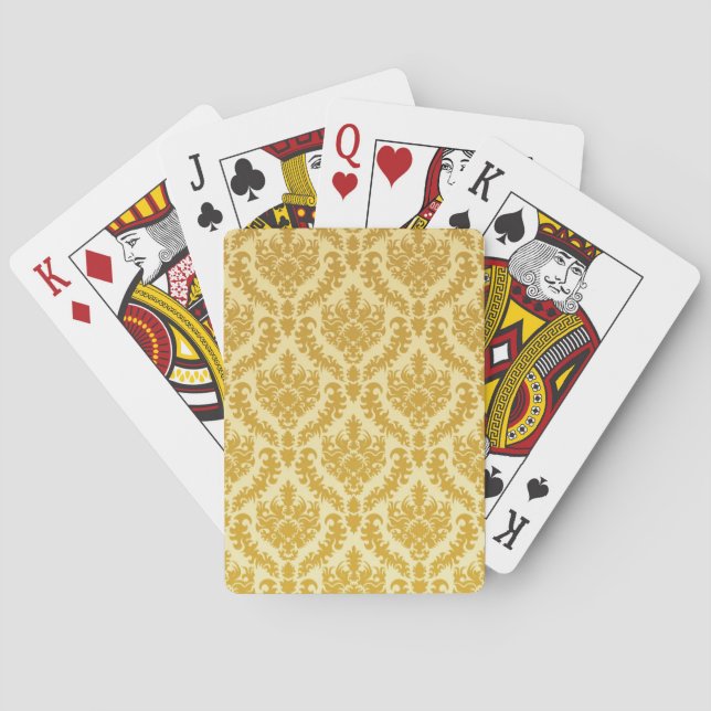 Gold damask playing cards (Back)
