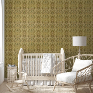 Gold Damask Scrolls Classic Renaissance Vintage Wallpaper