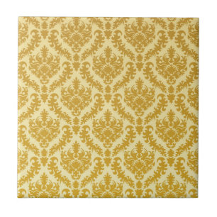 Gold damask tile