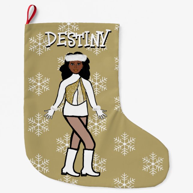 Gold Dancer Christmas Stocking (Front)