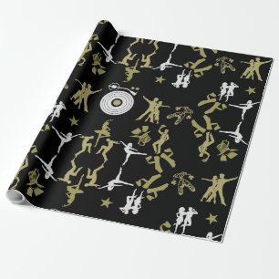 Gold Dancer Patterned Home Decor Wrapping Paper