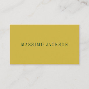 Gold & Dark Green Color Minimalist Plain Modern  Enclosure Card
