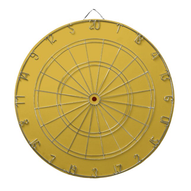 Gold Dartboard with Darts (Front)