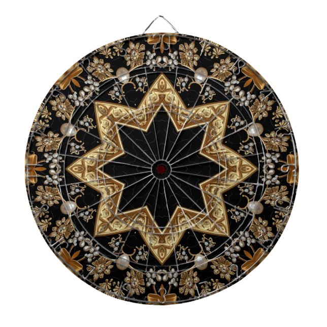 Gold Decorative Dartboard (Front)