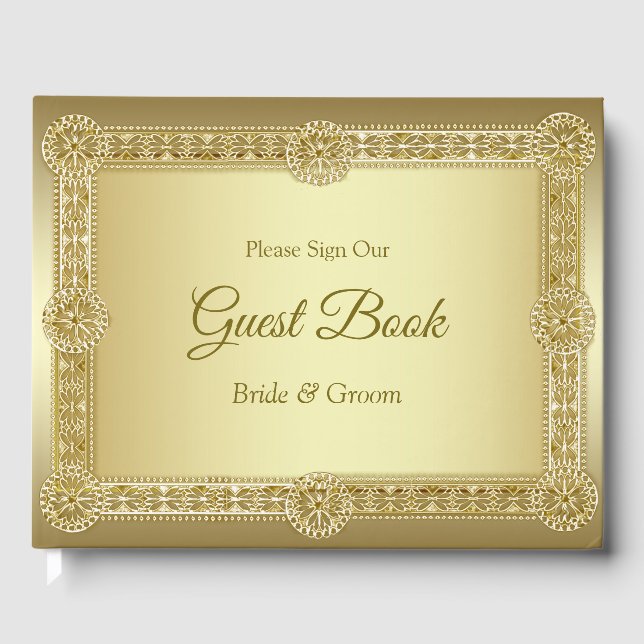 Gold Decorative Guest Book (Front)