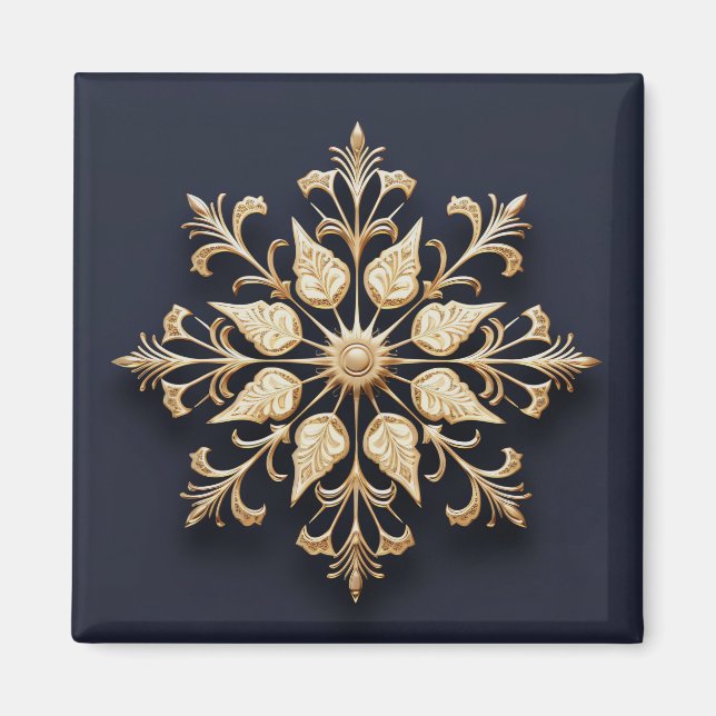 Gold Decorative Holiday Magnet (Front)