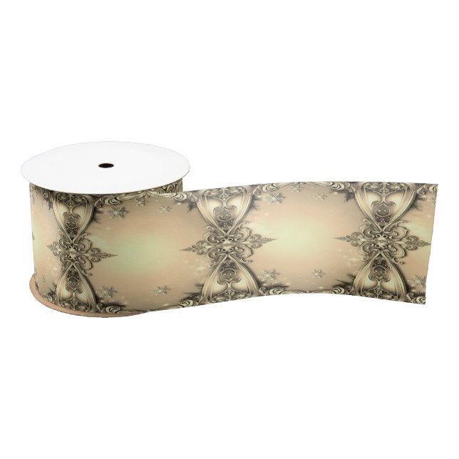 Gold Decorative Holiday Satin Ribbon (Spool)