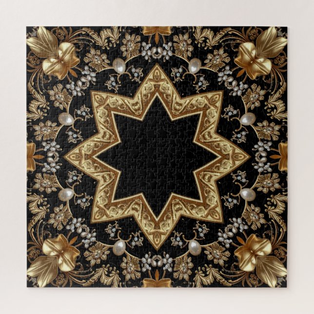 Gold Decorative Jigsaw Puzzle (Vertical)