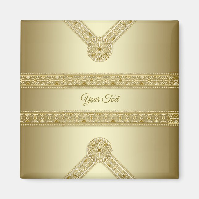 Gold Decorative Magnet (Front)