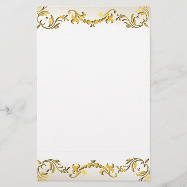 Gold Decorative Scroll Border Flyer (Front)