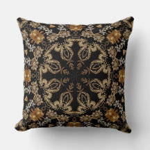 Gold Decorative Throw Pillow