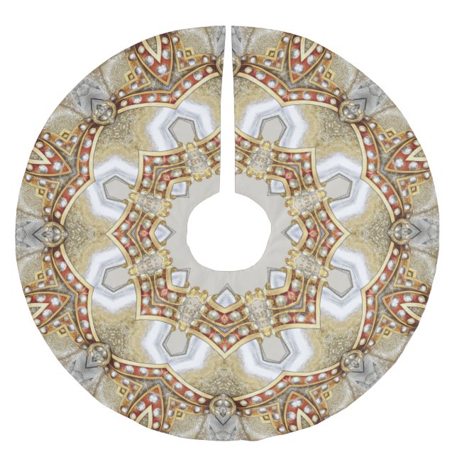 Gold Decorative Tree Skirt (Front)
