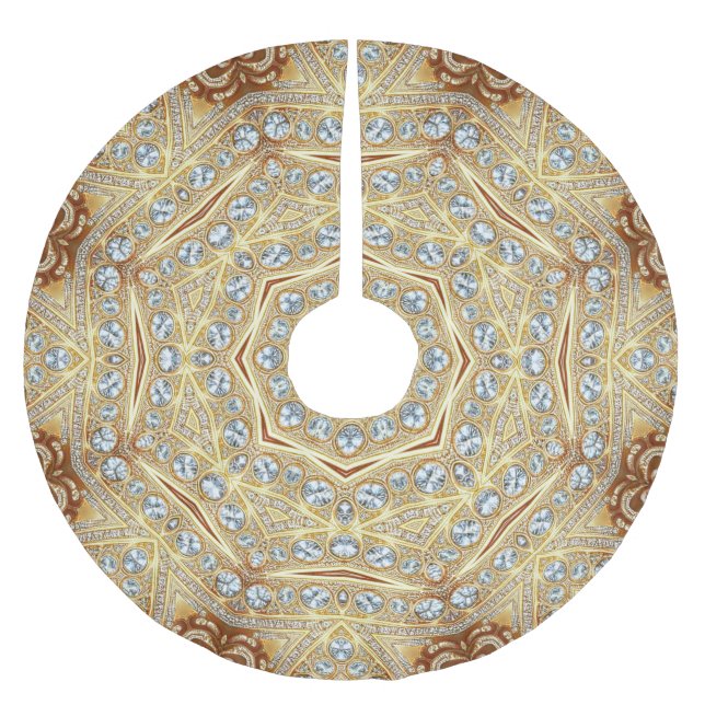 Gold Decorative Tree Skirt (Front)