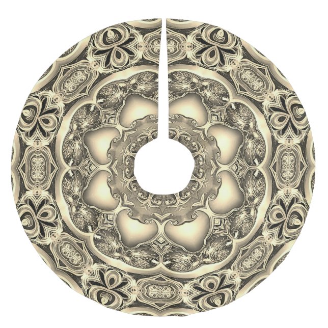 Gold Decorative Tree Skirt (Front)