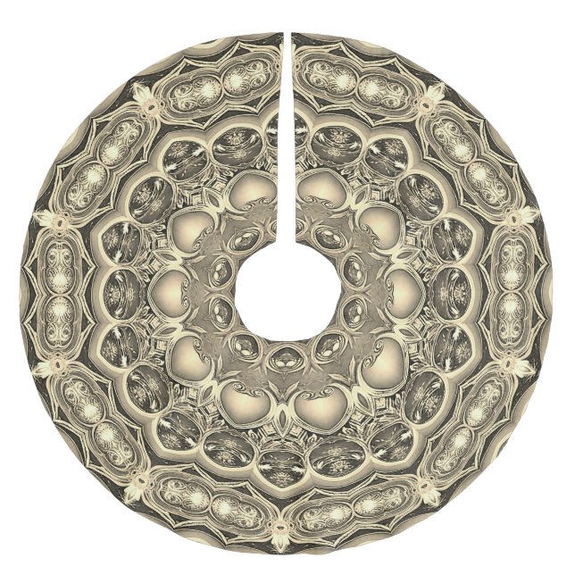 Gold Decorative Tree Skirt (Front)