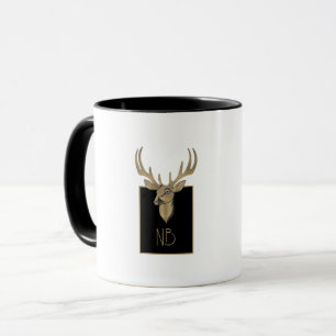 Gold Deer Head Mug