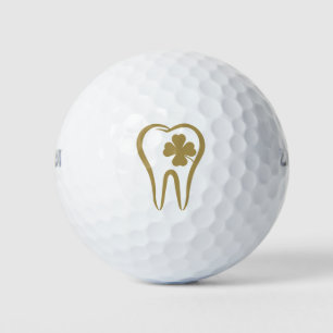 Gold Dentist   Lucky Teeth Golf Balls