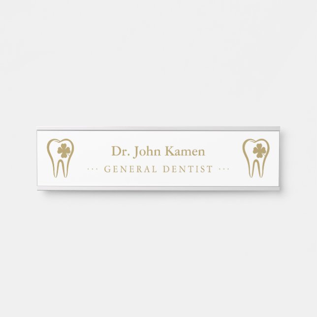 Gold Dentist | Teeth Door Sign (Front)