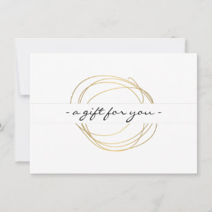 Gold Designer Scribble Gift Certificate