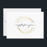 Gold Designer Scribble Gift Certificate<br><div class="desc">Coordinates with the Minimal and Modern Designer Scribble Logo in Gold Business Card Template by 1201AM. A hand-drawn, faux gold scribble in a circular pattern becomes an unconventional, yet modern and abstract logo on this unique gift certificate template. Just personalise the backside with your own info. These gift certificates are...</div>