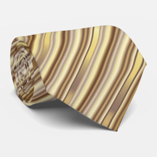 Gold Diagonal Stripes Pattern Tie