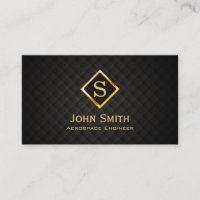 Gold Diamond Aerospace Engineer Business Card