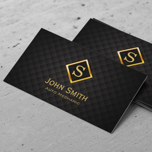 Gold Diamond Auto Mechanic Business Card (Creator Uploaded)