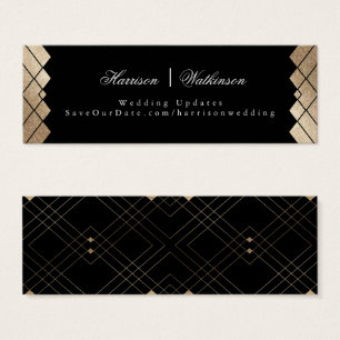Gold Diamond Black Geometric Deco Gatsby Wedding