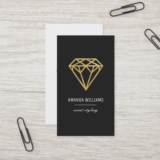Gold Diamond Business Card (Front/Back In Situ)
