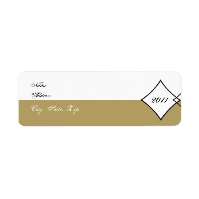 Gold Diamond Class Graduation Return Address (Front)