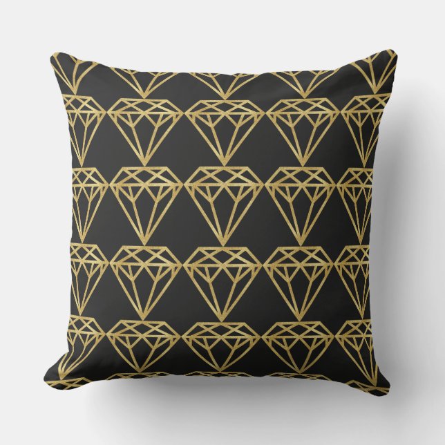 Gold Diamond Cushion (Front)