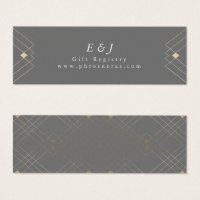 Gold Diamond Grey Geometric Deco Gatsby Wedding
