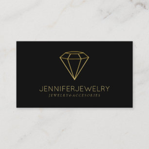 Gold Diamond Jewellery Business Card