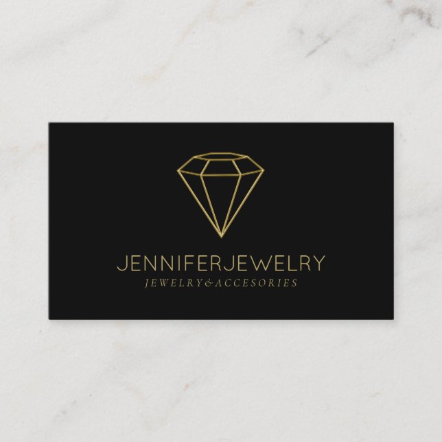 Gold Diamond Jewellery Business Card (Front)